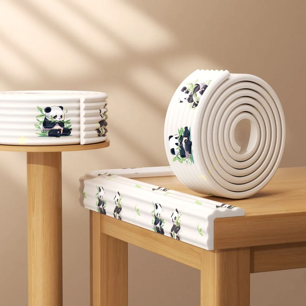 Durable 2m Desk Edge Guard Strip Baby Safety Soft Wall Corner Protector Thickend Cartoon Pattern Anti Collision Cushion Bedside