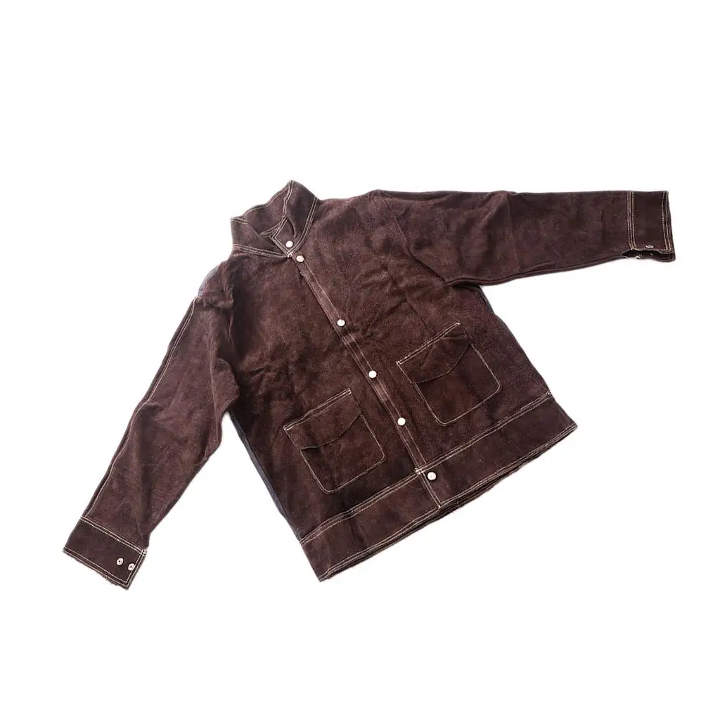 Heavy Duty Welding Suit for Professional Welders Cowhide Leather Jacket and Pants Heat Resistant Anti Splash Workwear