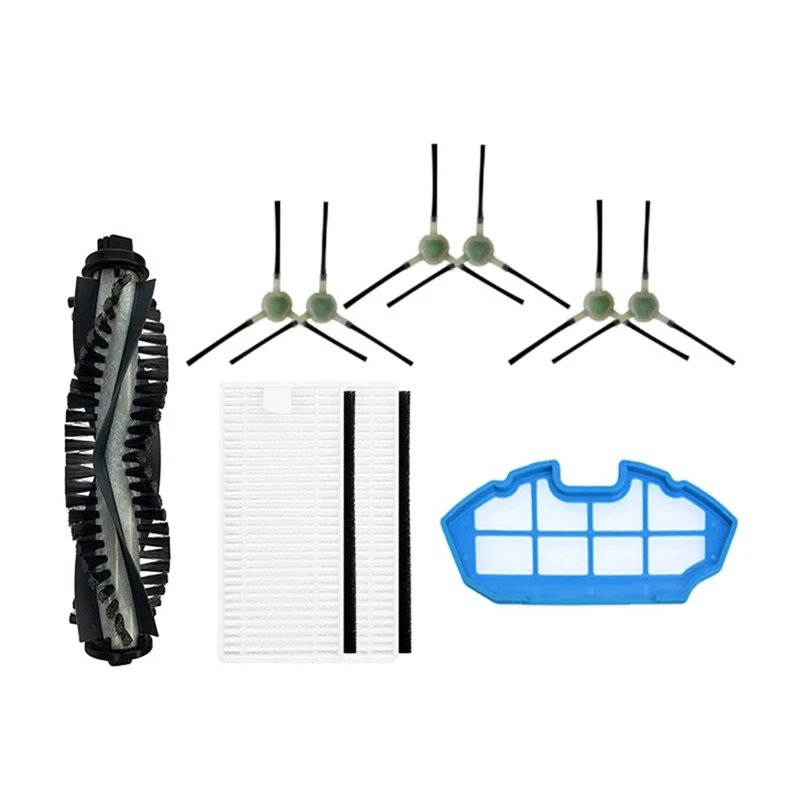 【Popular】For Moosoo MT501 MT710 MT720 Sweeper Spare Parts Main/Side Brushes HEPA Filter