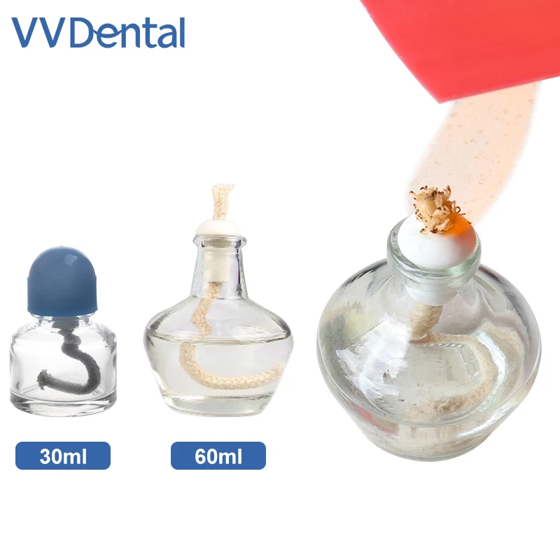 

VVDental 150ml Dental Alcohol Lamp Glass Alcohol Burner Lamp Dental Lab Equipment Heating Come With Metal Cap