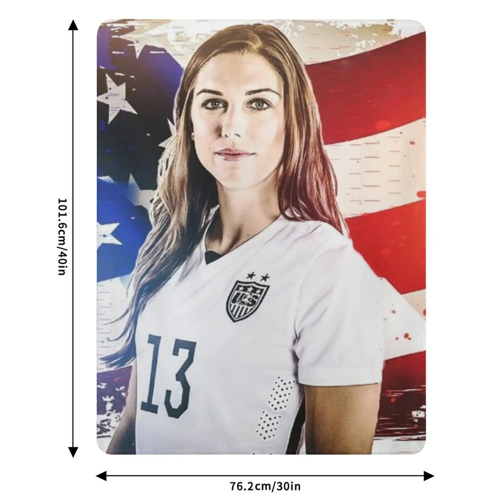 التوضيح أليكس مورغان رمي بطانية هدايا عيد الميلاد سرير الشتاء الدافئ بطانيات الأطفال