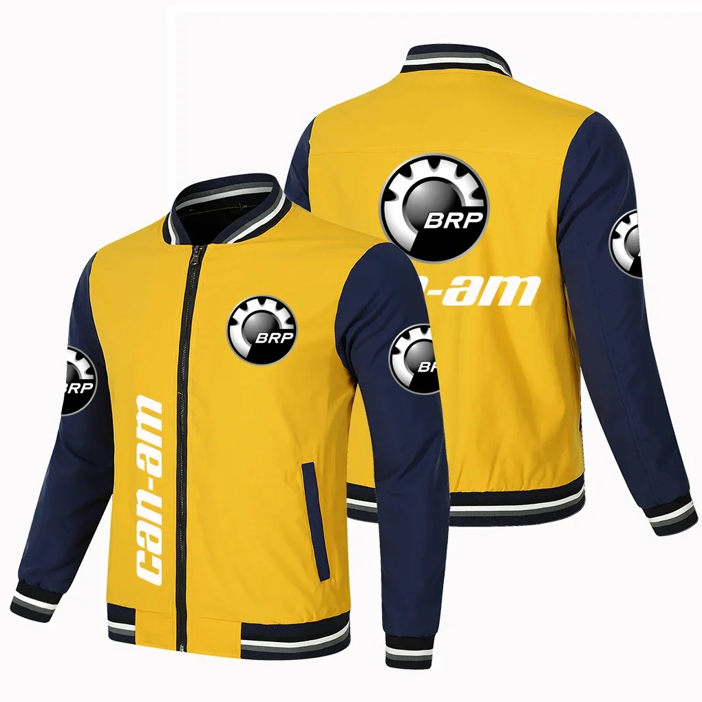 Chaqueta de béisbol con cremallera para hombre, abrigo deportivo informal, holgado, con logotipo Brp Can-am, fino, primavera y otoño, novedad de 2023