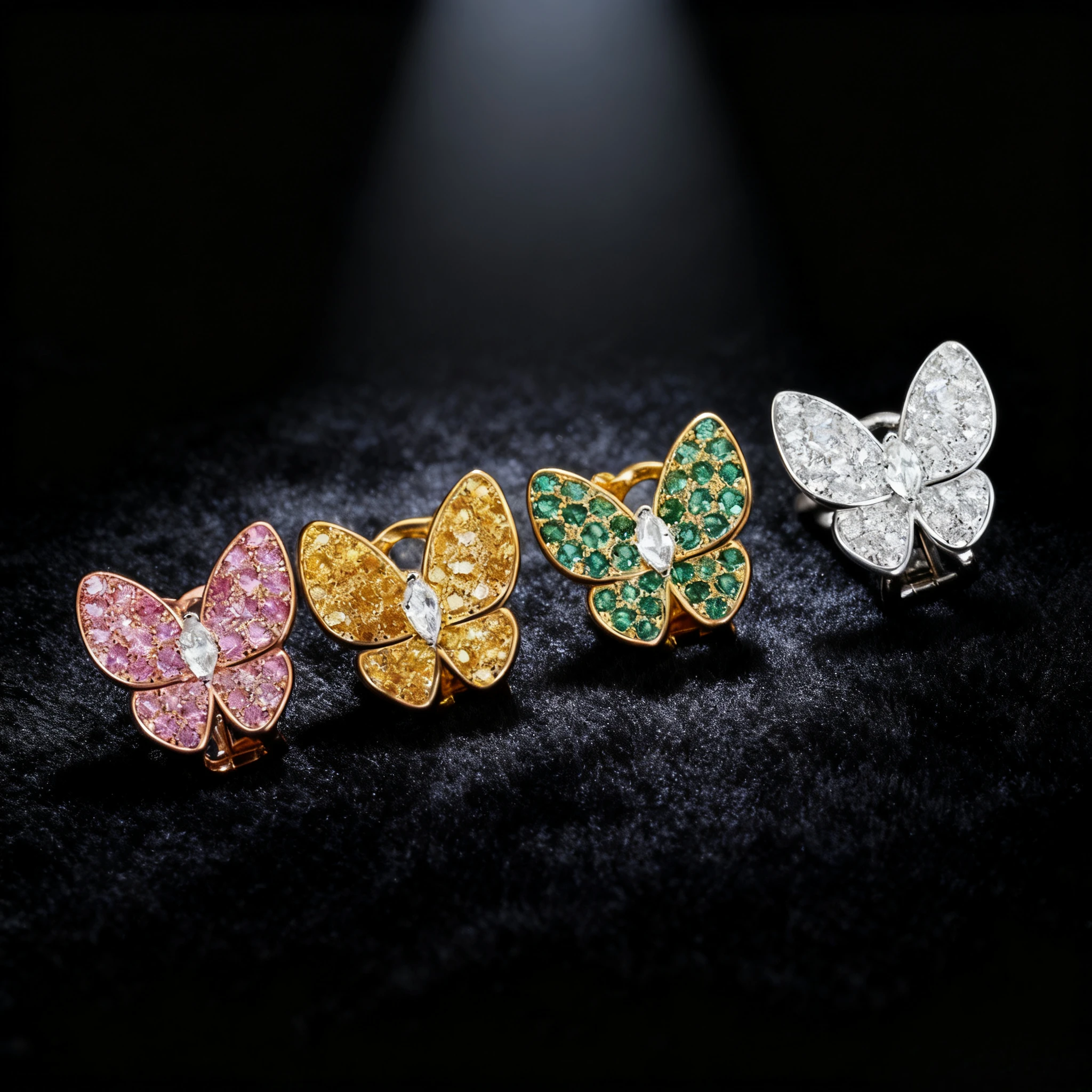 

2025 Trendy Jewelry Hot Brand Pure Earrings Butterfly Full Diamond Luxury Colorful Wings Hot Design Jewelry