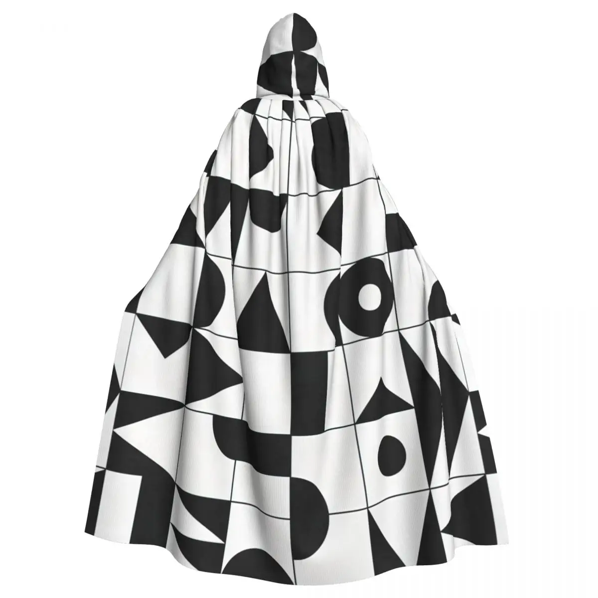 

My Favorite Geometric Patterns Hooded Cloak Halloween Party Cosplay Woman Men Adult Long Witchcraft Robe Hood