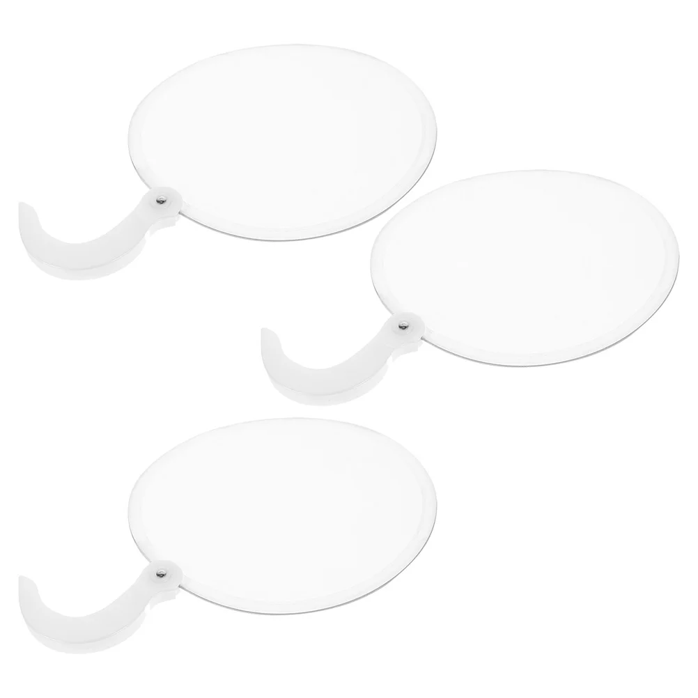 

3Pcs Round Folding Fan Blank DIY Hand Fan Portable Foldable Cooling Fans for Summer Travel Outdoor Use White Folding Fans