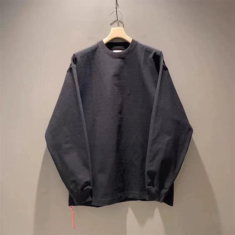 

Мужская футболка свободного кроя с длинным рукавом, круглым вырезом и принтом, повседневная хлопковая толстовка с надписью, молодежная модная модель, впитывающая пот, для повседневной носки