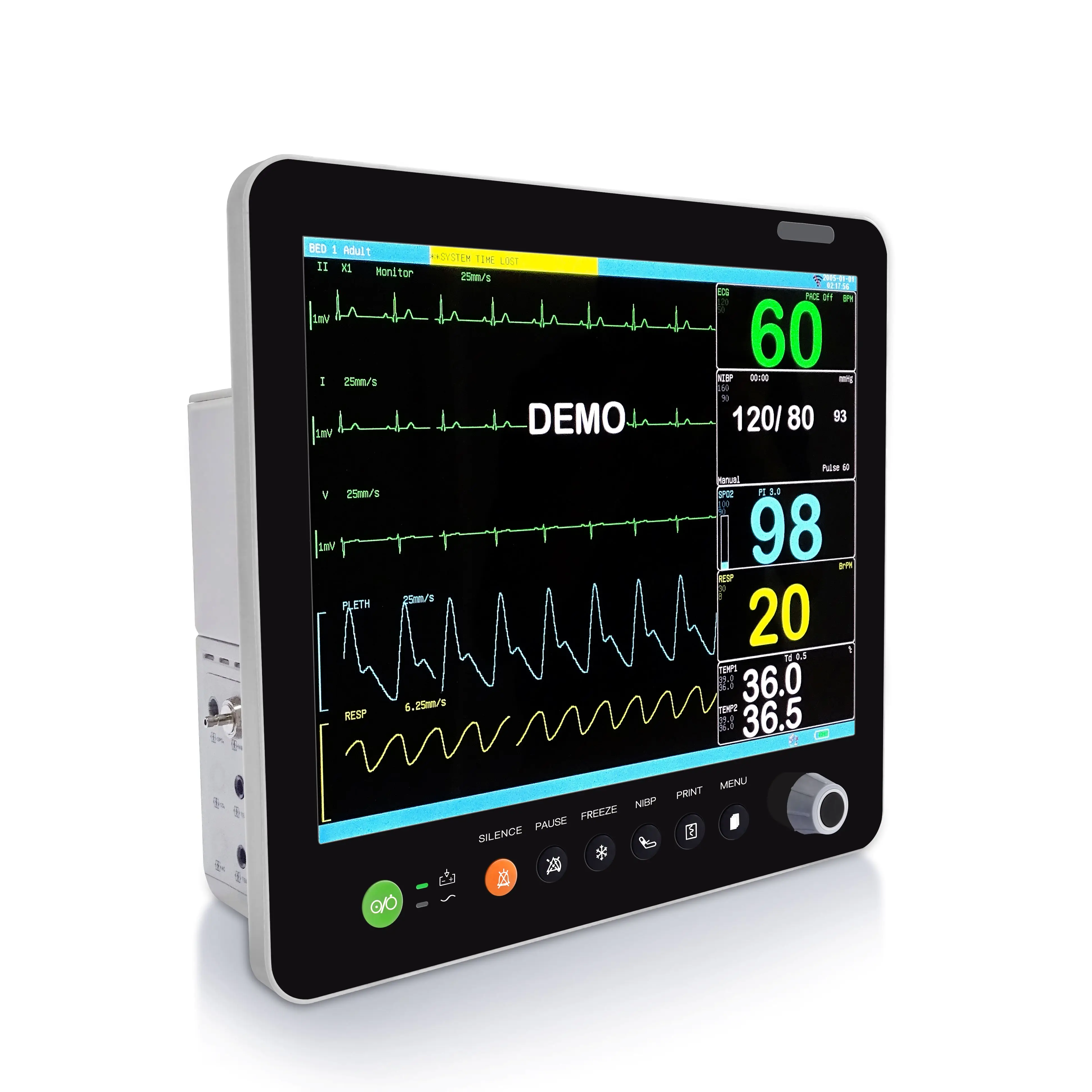 15-Inch JZ-OPM8000E Veterinary Multi-Parameter Touch Monitor LCD Vital Signs Patient Monitor