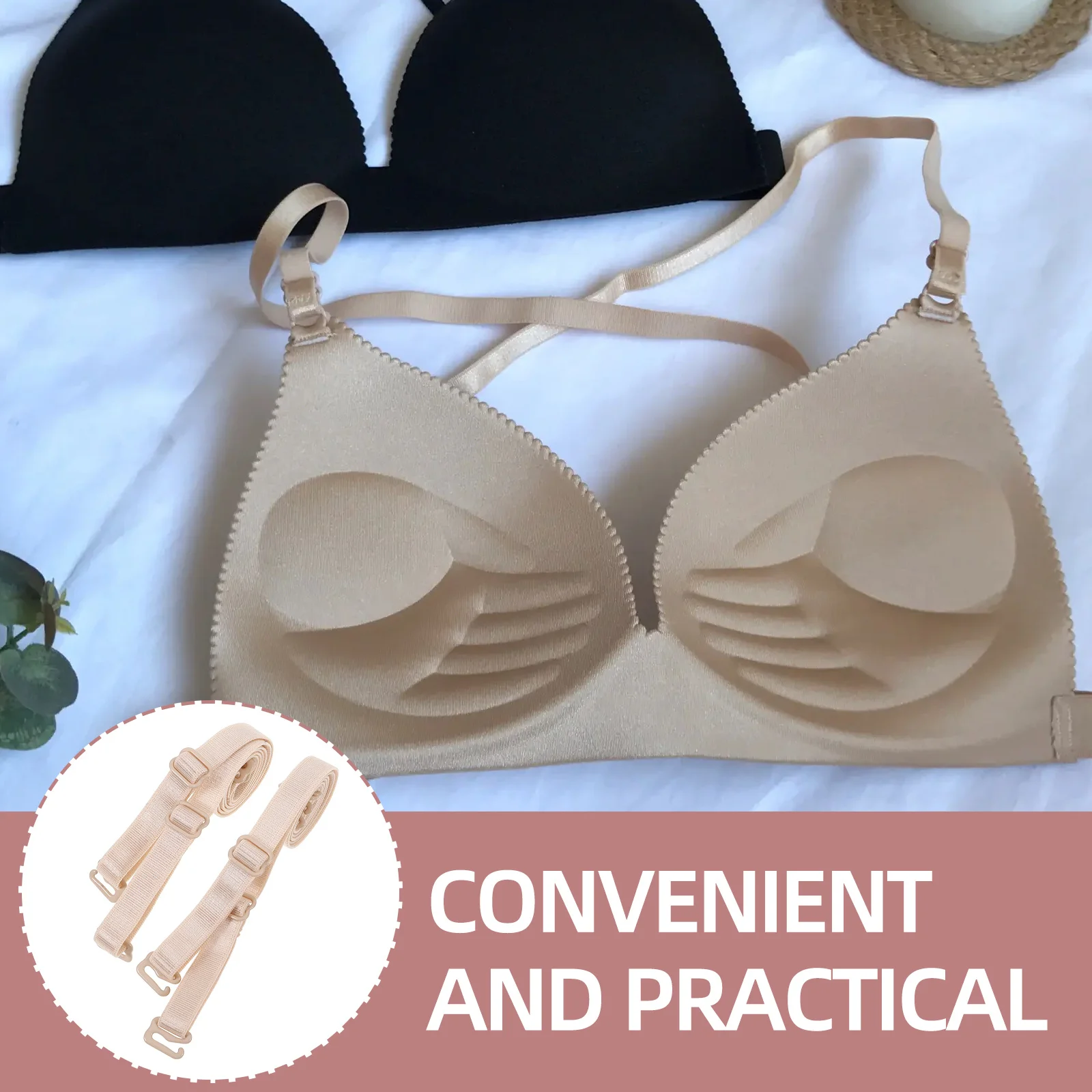 2 paires de bretelles élastiques pour soutien-gorge, bretelles antidérapantes réglables pour femmes, accessoires de sous-vêtements, remplacement pratique et confortable