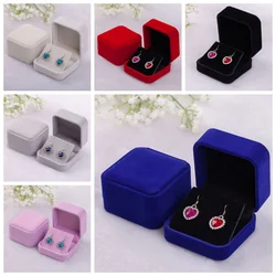 6 Colors Flannelette Jewellery Box Wholesale Earrings Box Multi-Coloured Blue Earring Boxes Earring Organizer Jewelry Gift Box