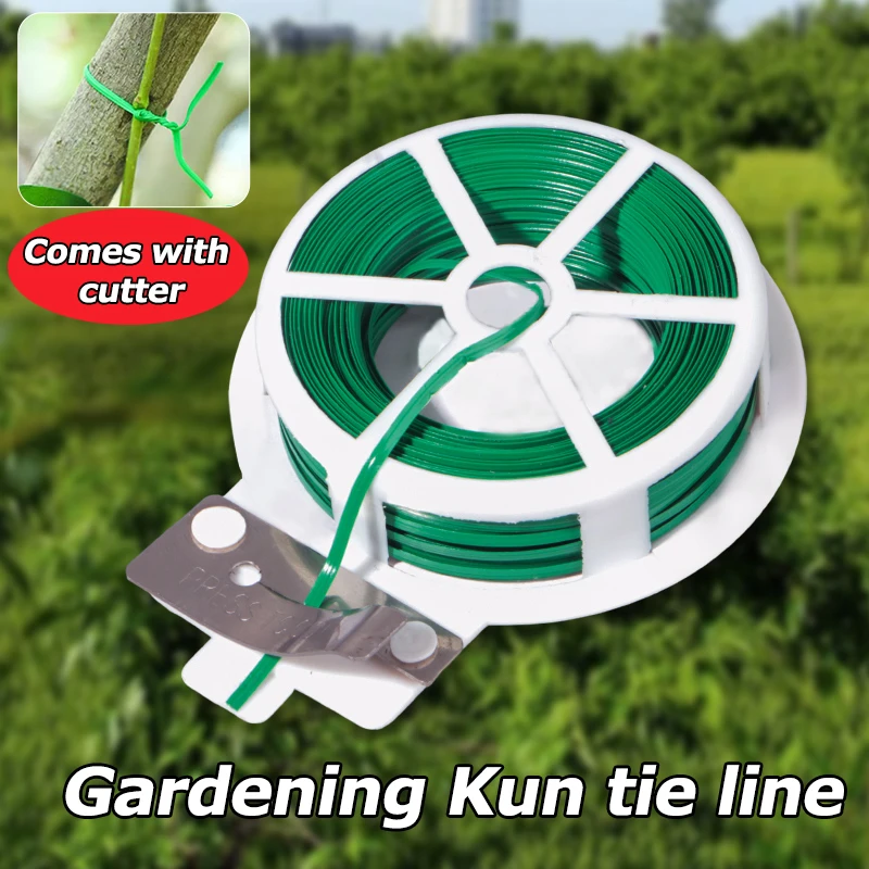 1ROLL of 20/30/50/100M Multifunctional Garden Strapping Climbing cane fixed line Reusable Flower Plant Support Strap Tie