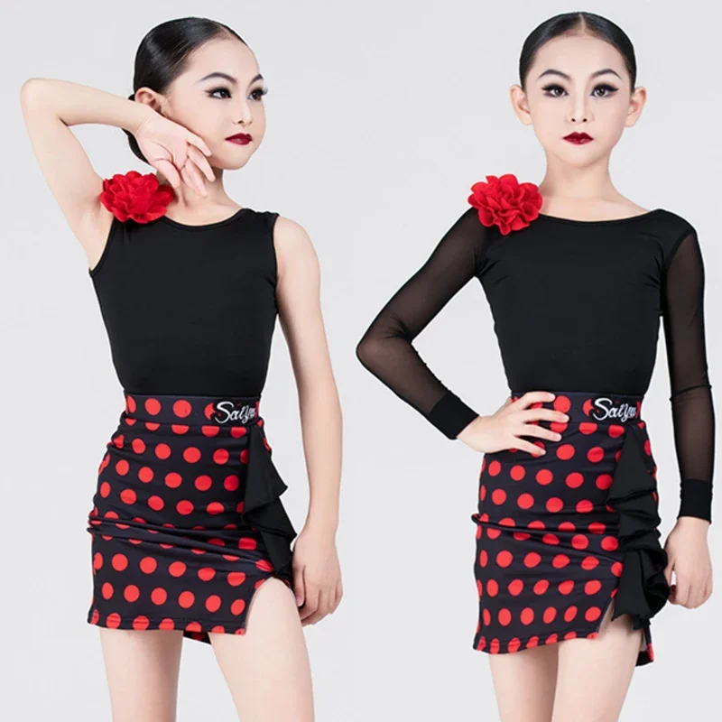 

Fashion Girls Latin Dance Competition Costumes Children'S Ballroom Dance Clothes For Kids Performance Dancing Wear