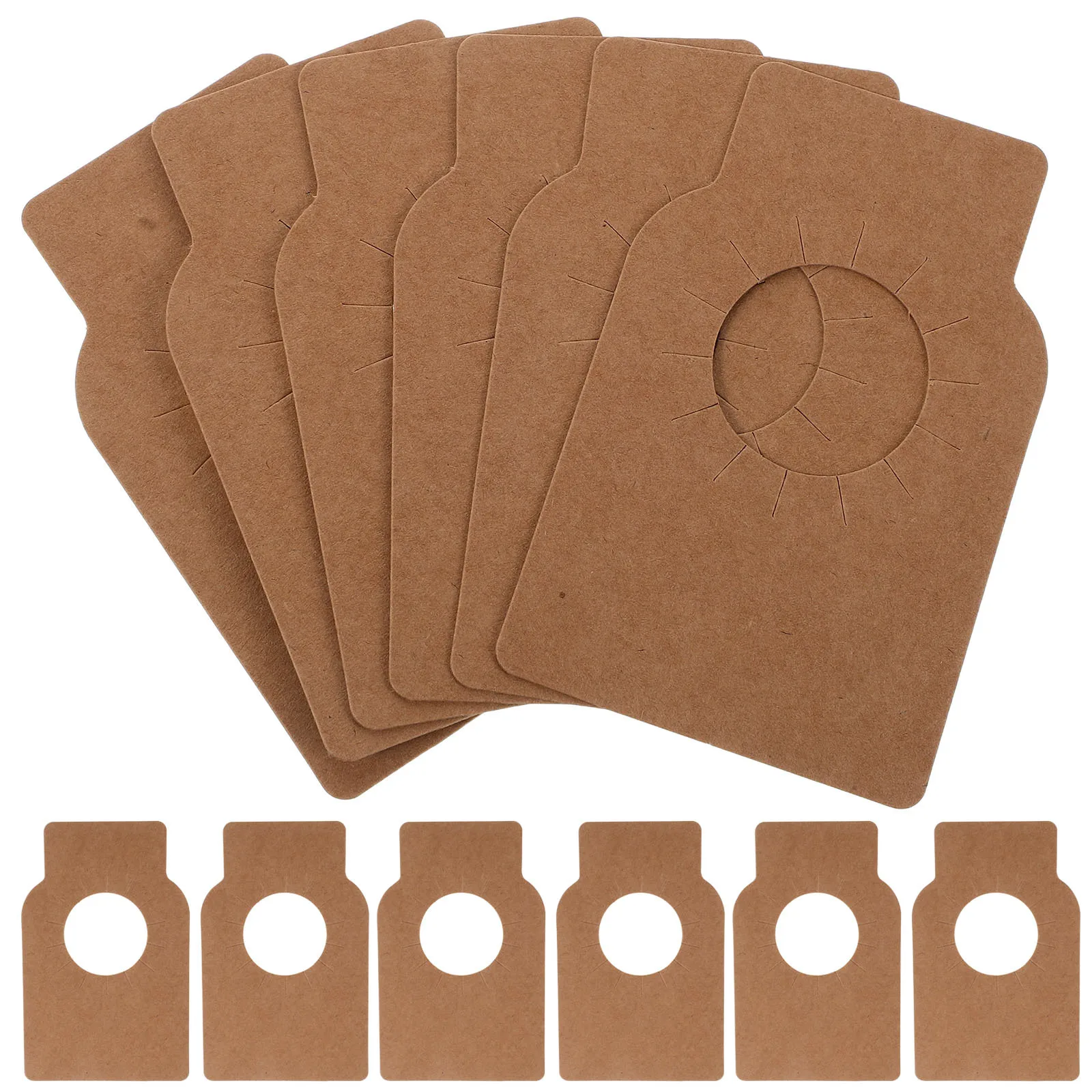 

50Pcs Blank Kraft Paper Wine Tags Brown Rustic Neck Labels for Wine Cellar Identification Vintage Holiday Christmas Party