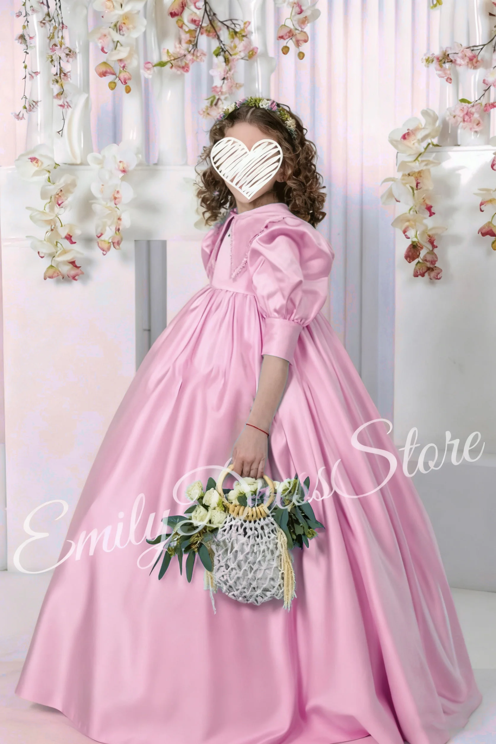 فستان فتاة الزهور بلون الشمبانيا مخصص لحفلات الزفاف بياقة الدمية منتفخ بخصر عالٍ للأطفال وحفلات أعياد الميلاد الأولى #4