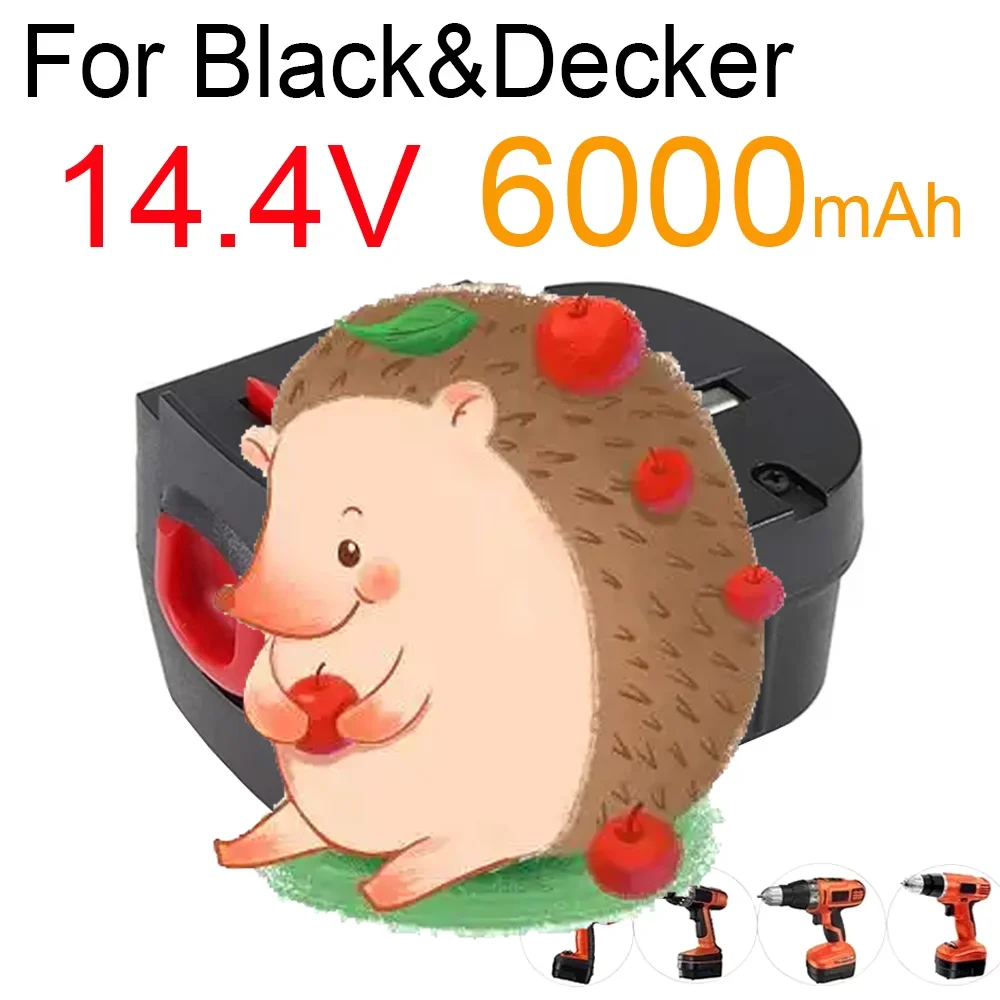 

14.4V 6000mAh NI-MH Replacement Battery for Black & Decker A1712 FS120B FSB12 HPB12 A12 A12-XJ A12EX FS120B FSB12 FS120BX