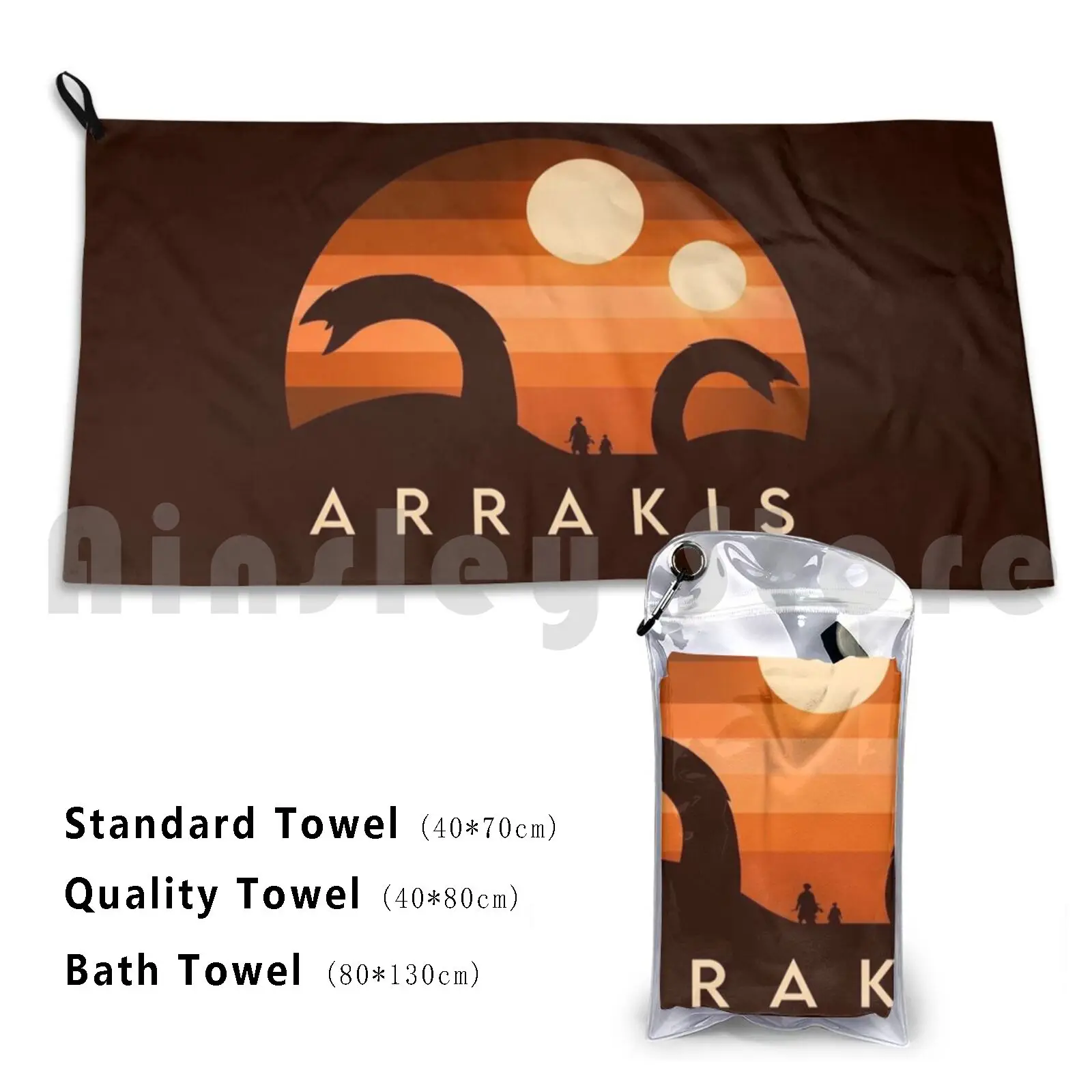 Arrakis V2 Toalla personalizada Toalla de baño Atreides Harkonnen Ciencia ficción Novela Libro Películas Cine Pájaro
