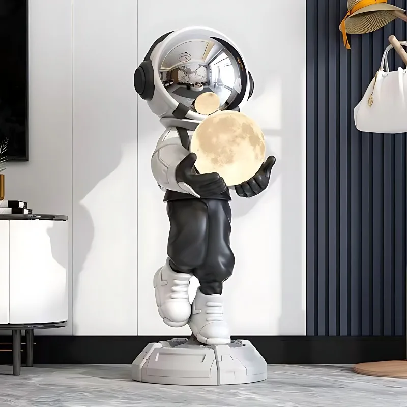 Astronauta Spaceman Ozdoby do lamp podłogowych, Światło, Luksus, Wysokiej klasy dekoracja, Świecące, Głośnik Bluetooth, Pokój dzienny