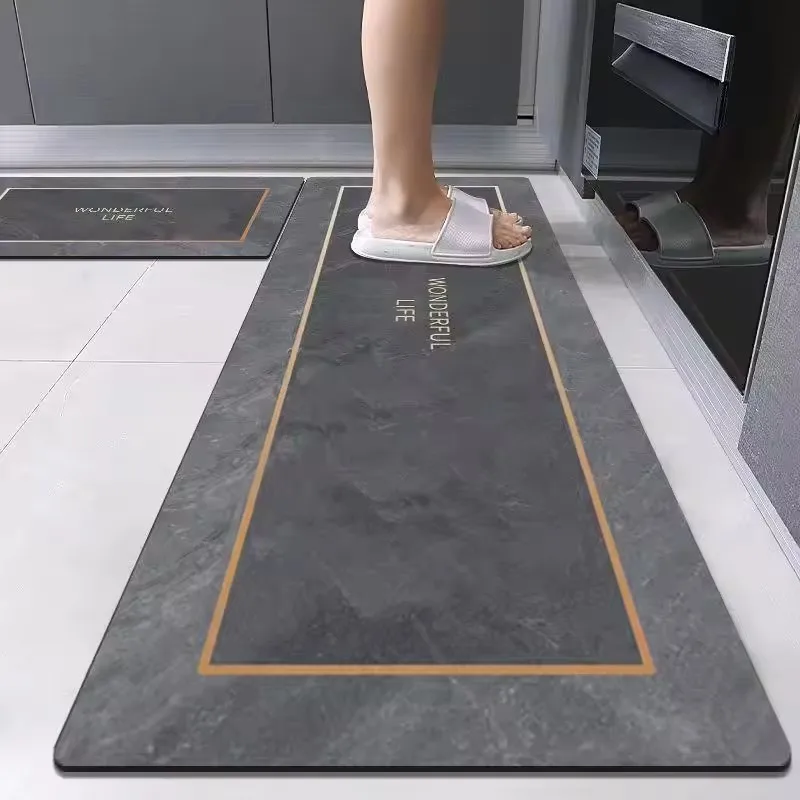 

Carpet for Kitchen Floor Mat Absorbent Long Rug Absorb Oil Quick-drying Diatom Mud Anti-slip Foot Mats Home Decoration Rugs