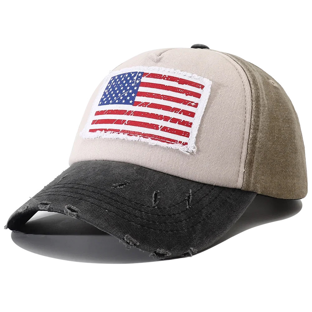 2024 New Designer USA Flag Embroidered Baseball Cap Bone Masculino Vintage 5 Panel Snapback Hats for Women Men Casquette Homme