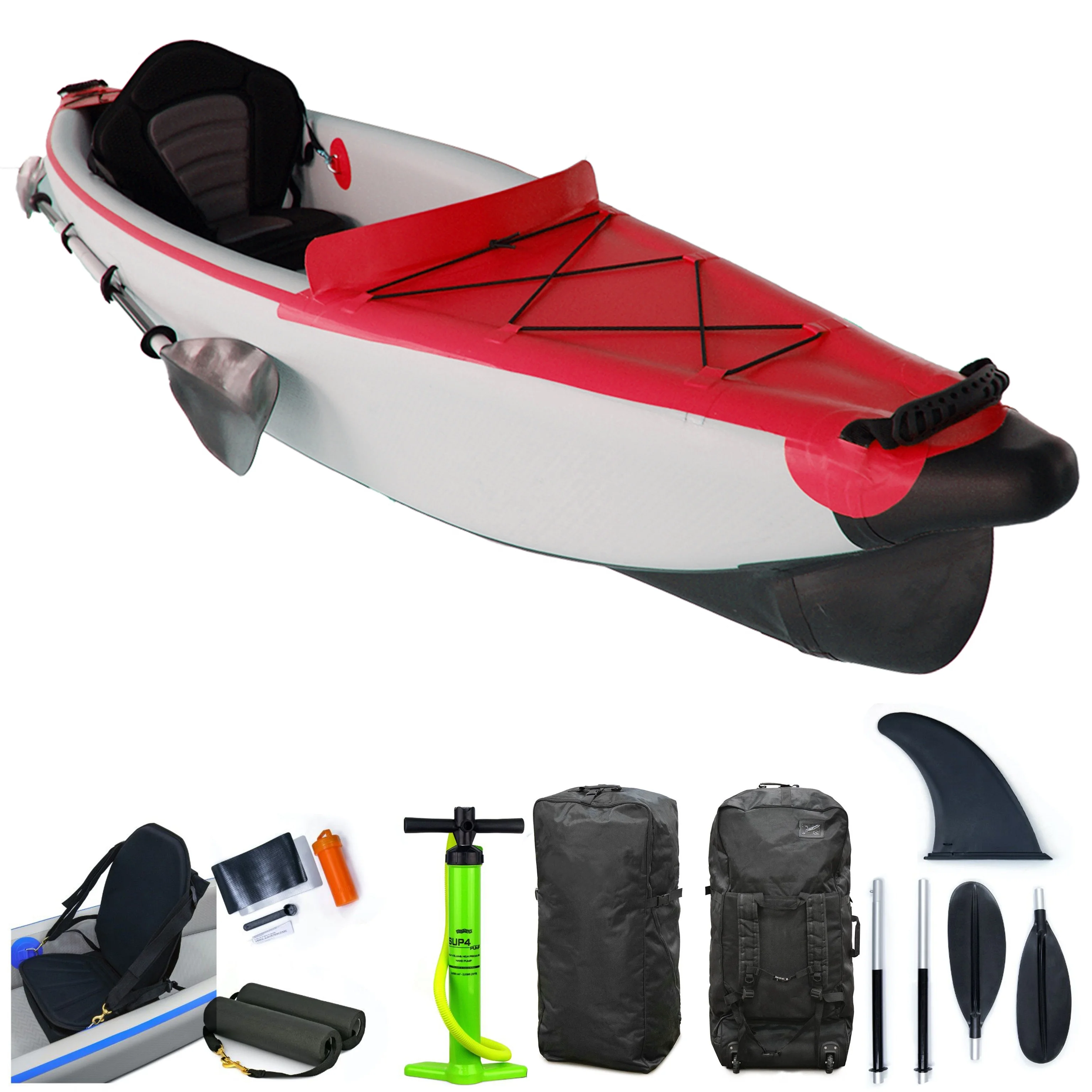 

Single Drop Stitch Inflatable Kayak, 2022 Water Fishing Boat with Pedal 2025