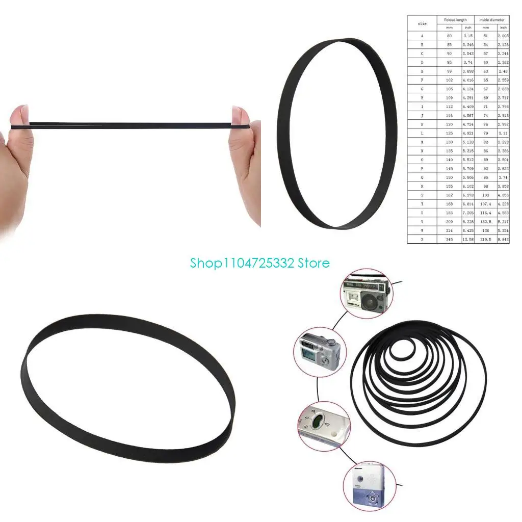 

P5EA Универсальный ремень проигрывателя пластинок для проигрывателей, совместимый с различными моделями проигрывателей резиновый