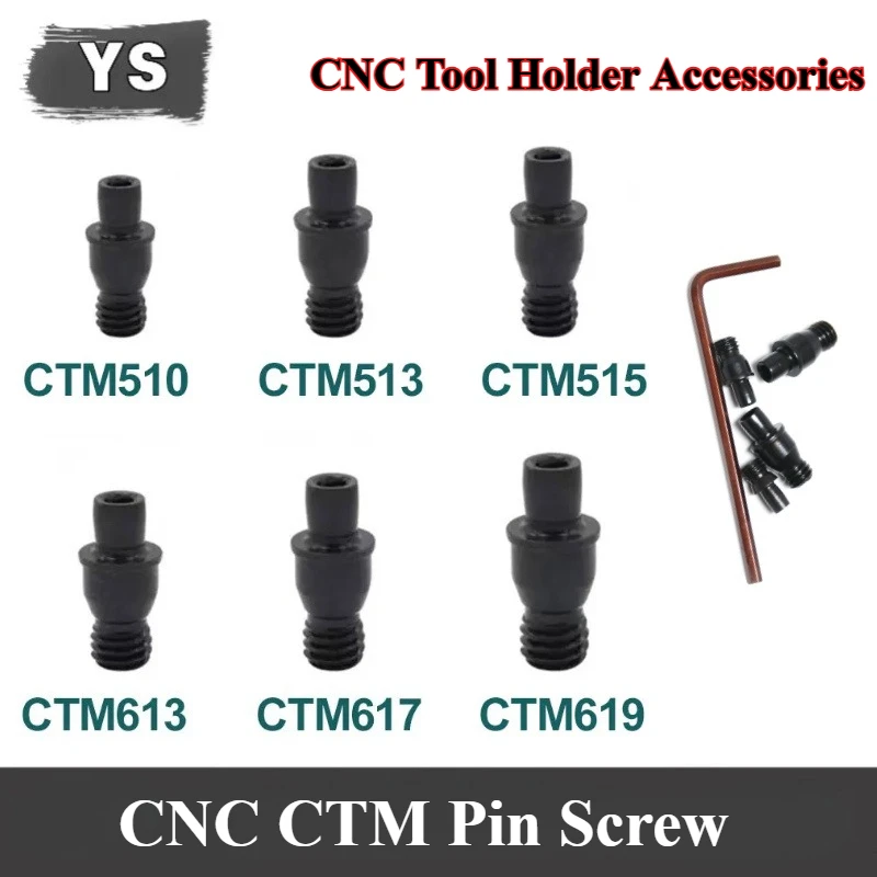 10Pc CNC Lathe Turning CTM Screw Cutting Tools Parts Inner Hexagon Pin Screw CTM510 CTM513 CTM515 CTM613 CTM617 CTM619 10 CTM822