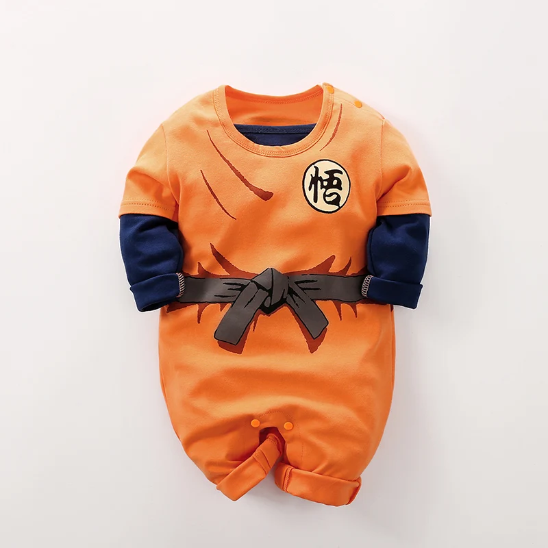 Spring and Autumn 0-18 months Newborn Cartoon Cosplay Cool 100% Cotton Long Sleeve Boy Baby Toddler Infant Onesie Costume Romper