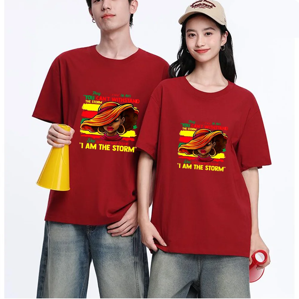 I Am The Storm Quote Graphic Printed T Shirt Breathable Fabric S-XXL Personalized Custom Casual Short Sleeve Tee Aesthetic Unise