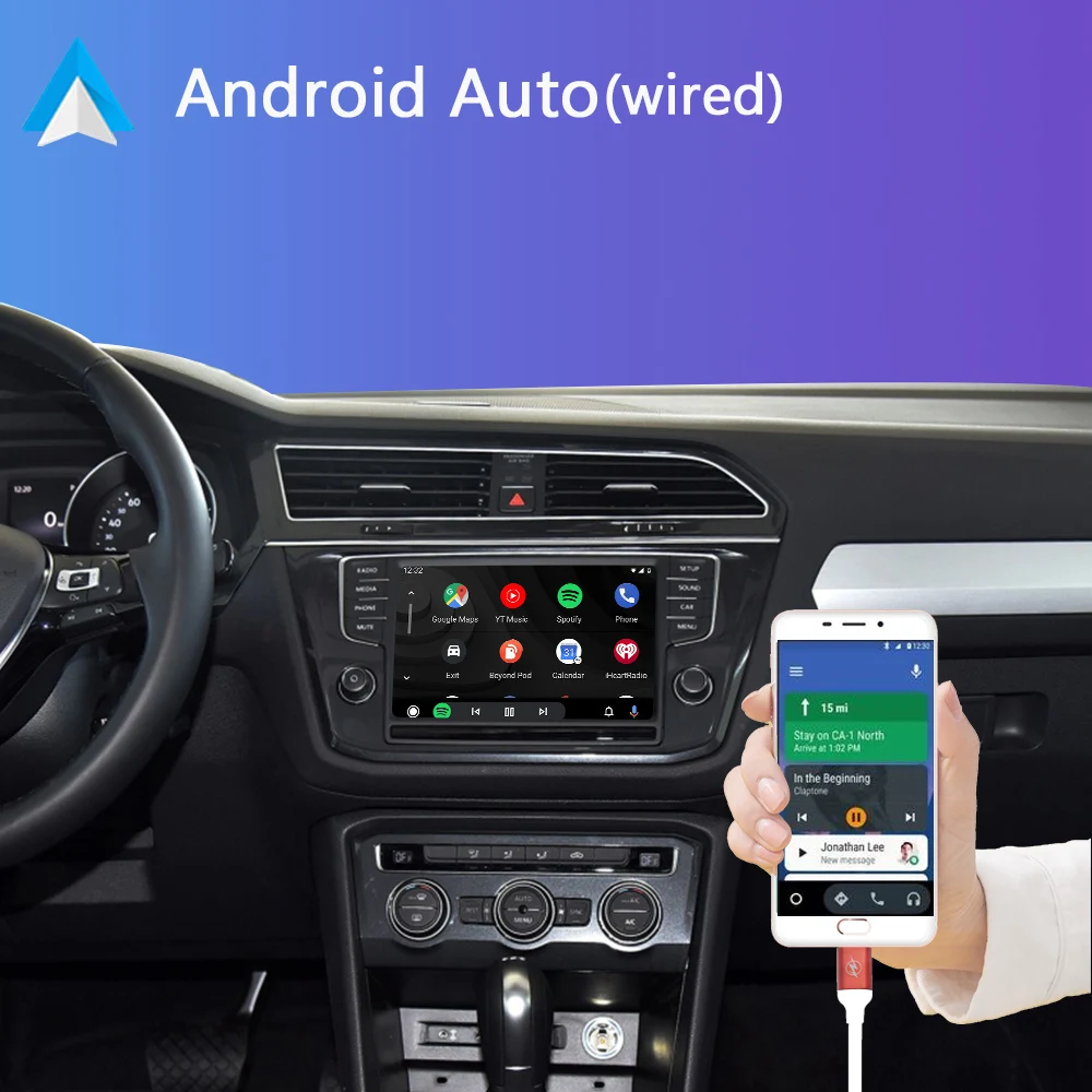 Drahtlose Carplay Android Auto Modul Box Für VW Volkswagen Skoda Octavia A5 Golf7 Polo Passat B8 Spiegel Link MIB MIB2