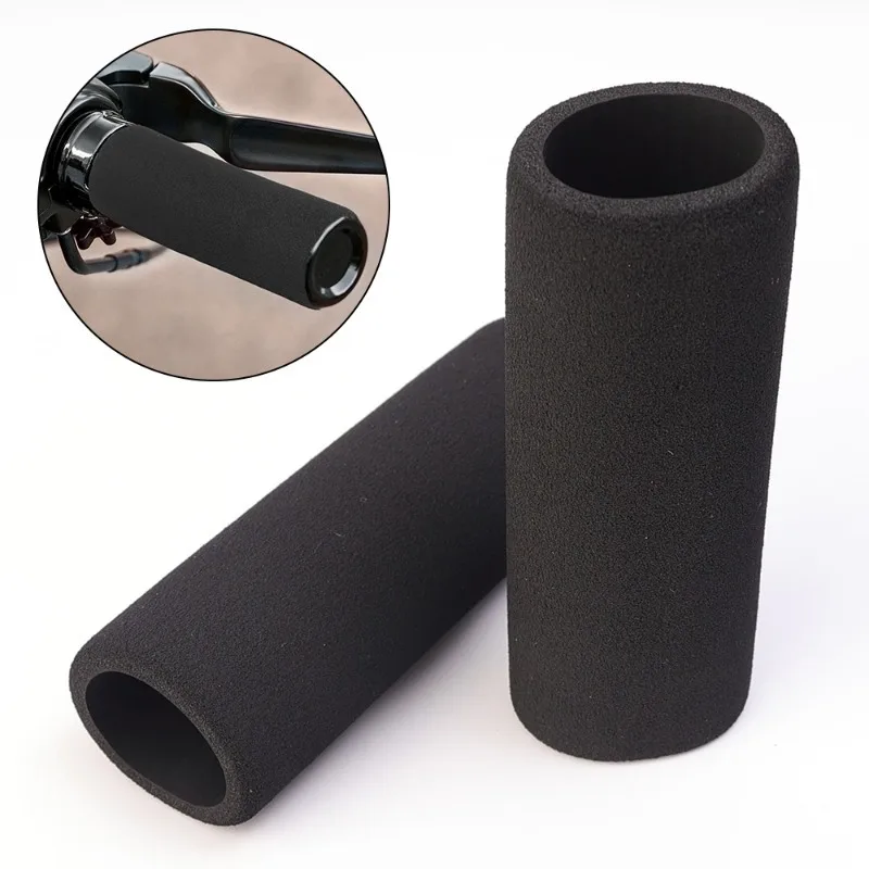 2pcs Universal Motorcycle Handlebar Grips Non-slip Soft Foam Motorbike Cycling Handle Bar Anti Vibration Grip Cover Accessories