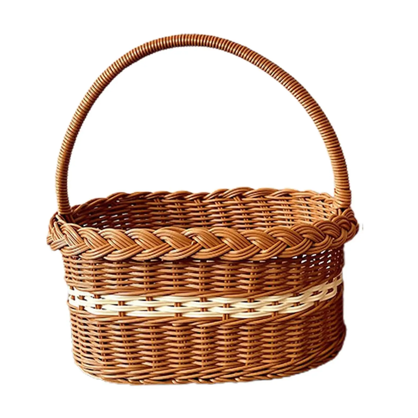 

Picnic Basket Hand Woven Storage Basket Storage Hamper Woven