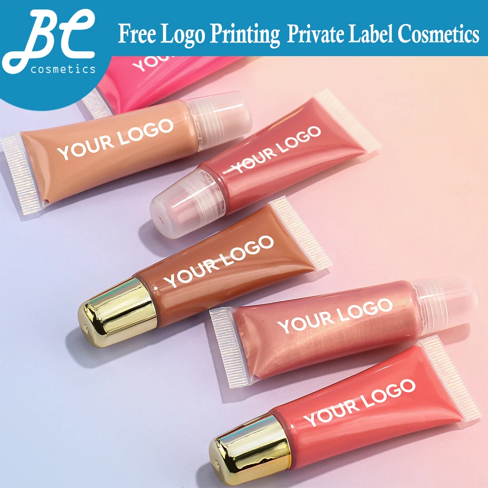

Private Label Squeeze Tube Lip Gloss & Lipstick Portable Soft Tube Makeup Custom Color Moisturizing Lip Tint OEM