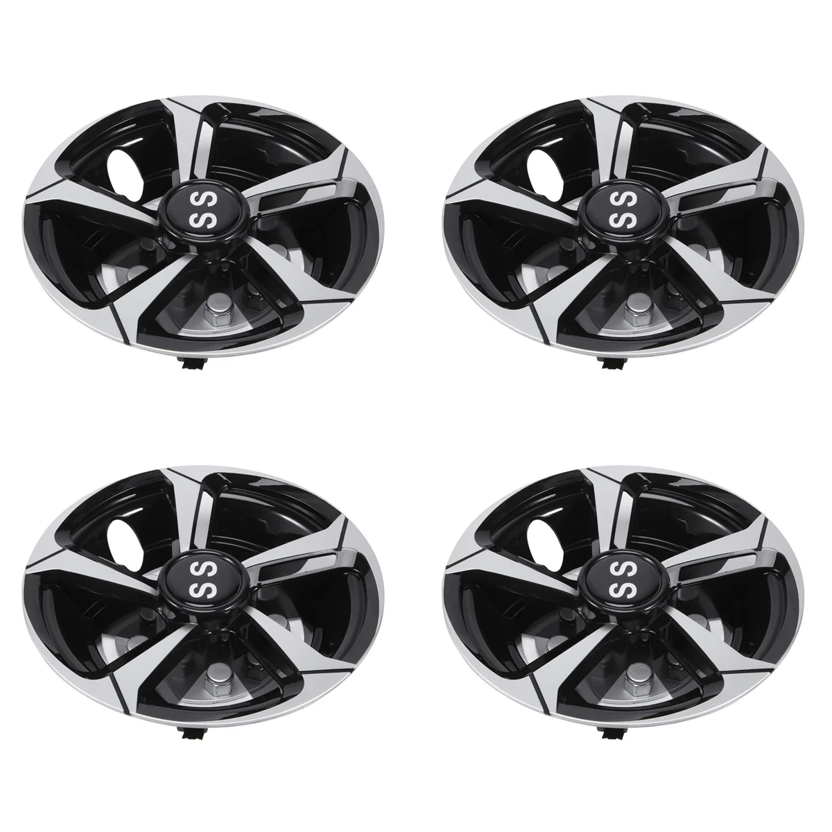 4Pcs 8Inch Golf Cart Wheel Cover 5 Spoke Design Hub Cap for Golf Carts for Club Car EZGO