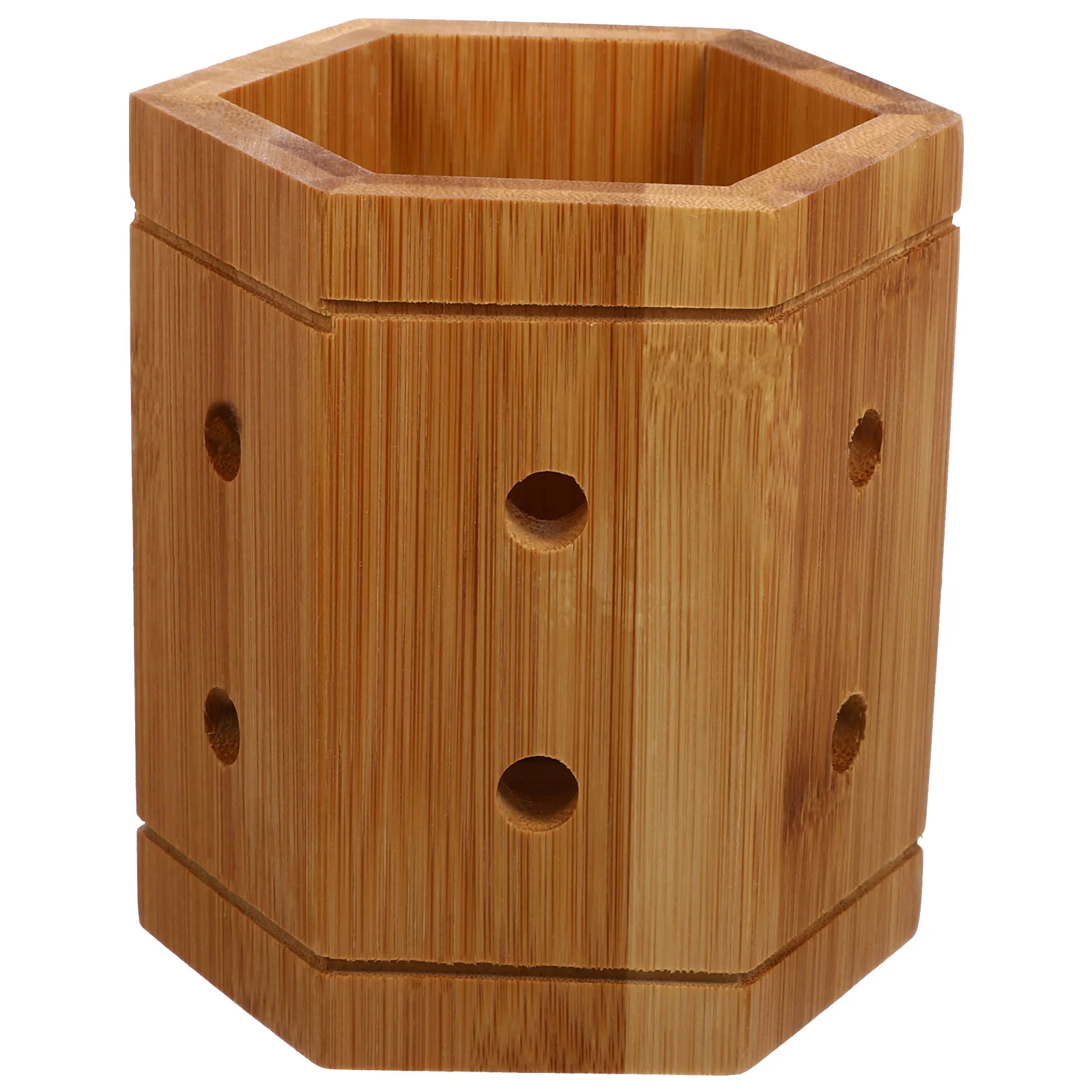 

Pencil Holder Bamboo Chopstick Organizer Cutlery Rack Flatware Kitchen Bucket Storage Container