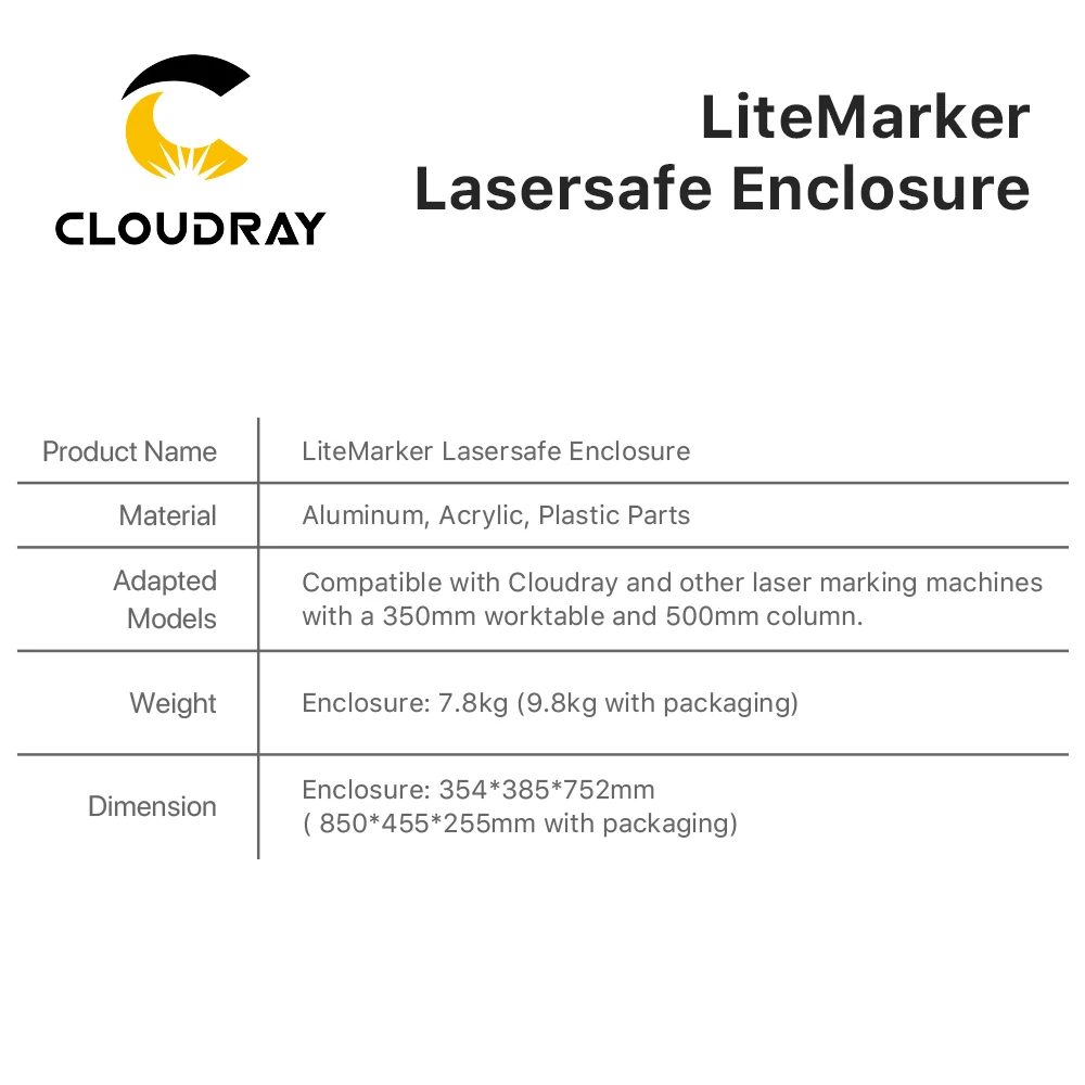 غطاء حماية لآلة وضع علامات الألياف Cloudray لـ 500 Lift LiteMarker حماية ليزر حماية العينين والجلد #6