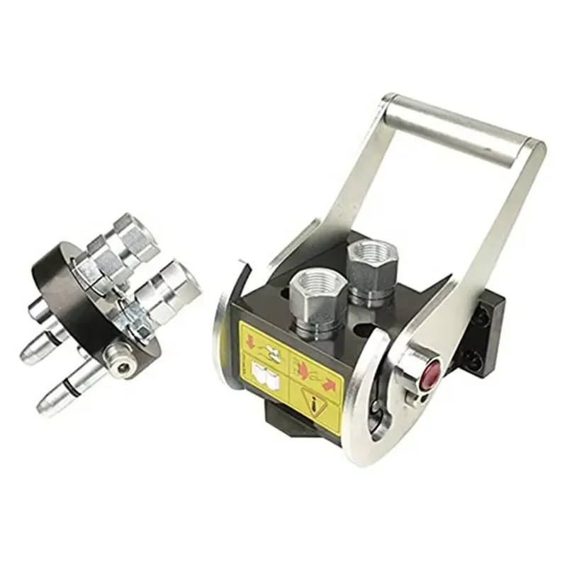 New Multi-connection 2 Lines Flat FaceCarbon Steel 1/4 Inch Push-in Couplers Mobile Plate Multi Coupling for Hydraulic Pipe