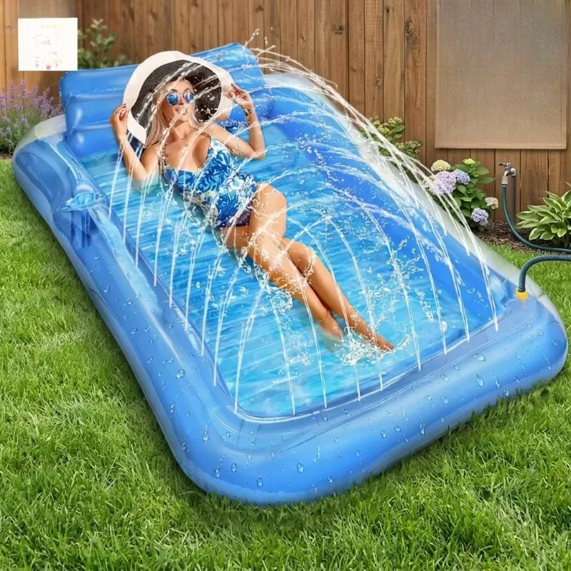 Adult Inflatable Pool Mattress Hammock Floating Pool Chair Solarium Mat