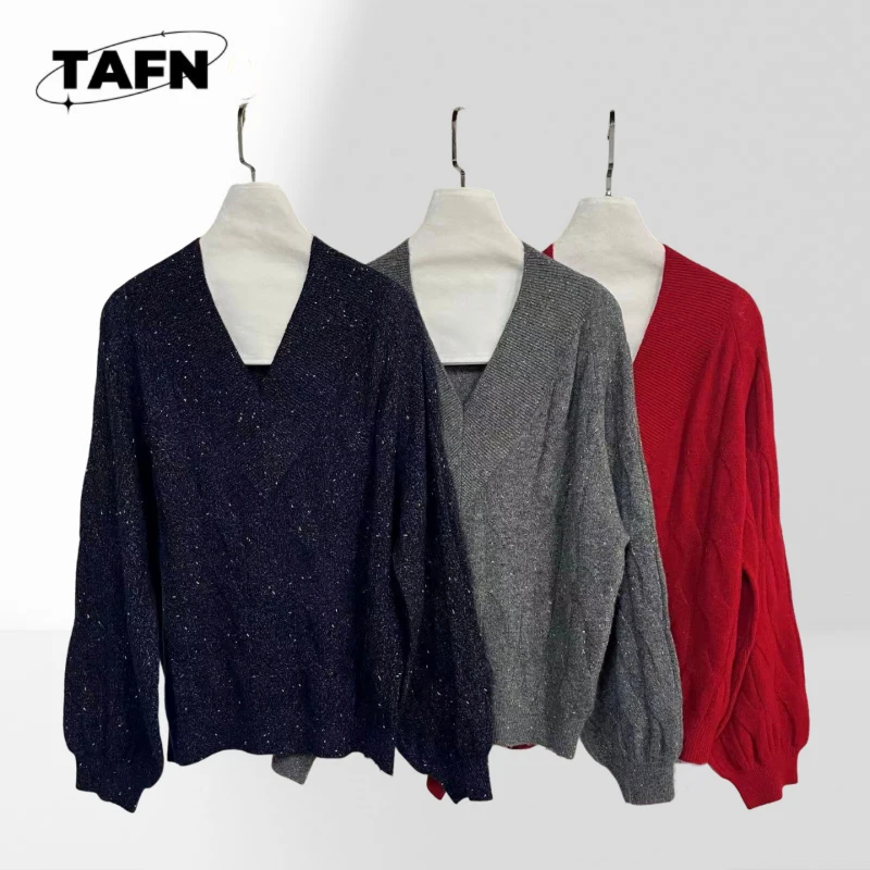 

Мягкий и дышащий кашемировый вязаный свитер для вечеринки Chrismax, отлично подходит для многослойного вневременного стиля для каждого гардероба AK1136