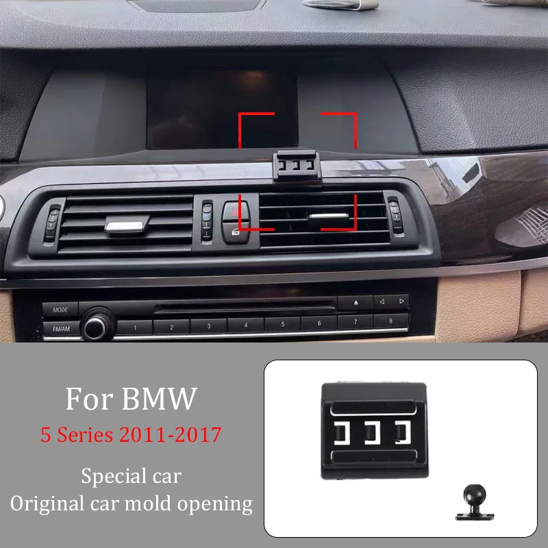 

For BMW 5 Series 2011-2017 Car Infrared Induction Mobile Phone Wireless Charging Bracket DIY Custom Pattern Navigation Bracket