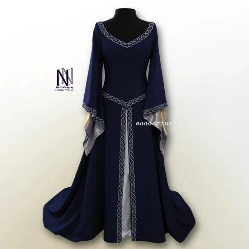 CyWomen의 빈티지 중세 르네상스 코스프레 드레스 - 코르셋 허리, 맥시 길이, 할로윈에 적합