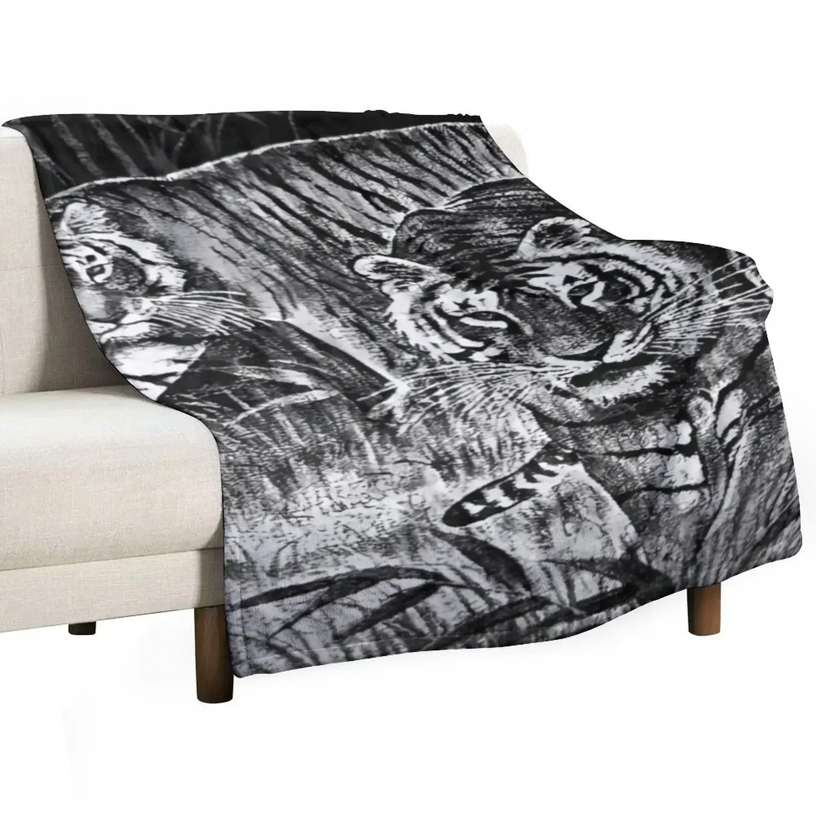 Cobija del Tigre Mexican Blanket Tiger Meme Throw Blanket Decorative Beds Thin Blankets