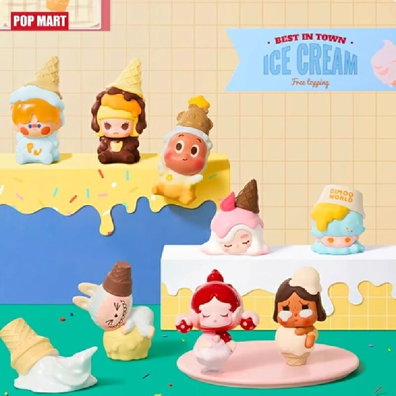 الأصلي حقيقية Popmart البوب الفول فقاعة Mates الآيس كريم مخروط كوب الشكل عرض لعبة هدية تحصيل العصرية صندوق أعمى فتاة هدية
