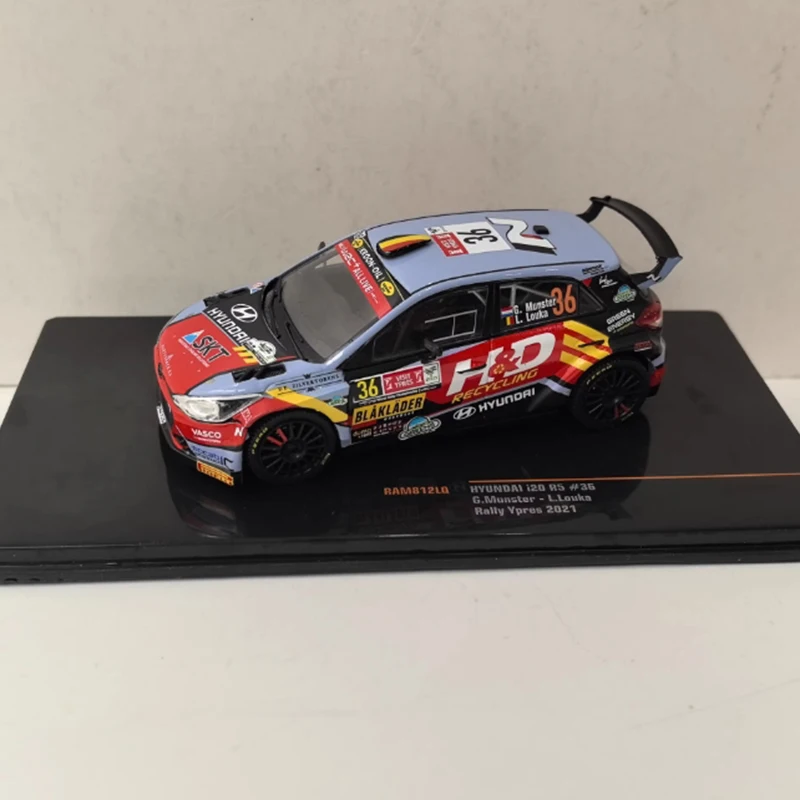 

IXO масштаб 1/43 # 36 i20 WRC 2021, модель автомобиля из сплава, статическая коллекция, украшенные праздничные подарки, игрушки, классический сувенир, подарок