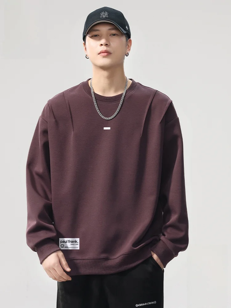 

Мужская толстовка Paul Frank свободного кроя с круглым вырезом, повседневная, с длинными рукавами, удобная, из смесового хлопка и полиэстера, для осени