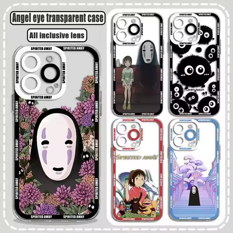 Cartoon black monster cat Phone Case For Samsung S24 S23 S22 S21 S20 S10 FE Note20 Note10 Plus Lite 5G Spiriteds-Aways Cover