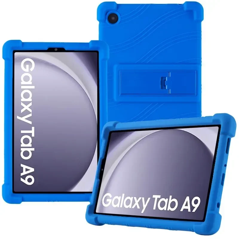 For Samsung Galaxy Tab A9 SM-X110 SM-X115 8.7" Tablet PC Soft Silicone Shockproof Cover Case with Rear Kickstand