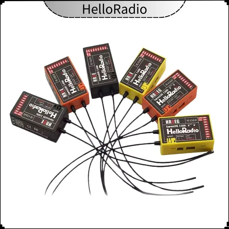 

HelloRadio HR8E ELRS PWM 9-канальный приемник 2,4G Модель самолета с неподвижным крылом Дистанционное управление Дрон Самолет