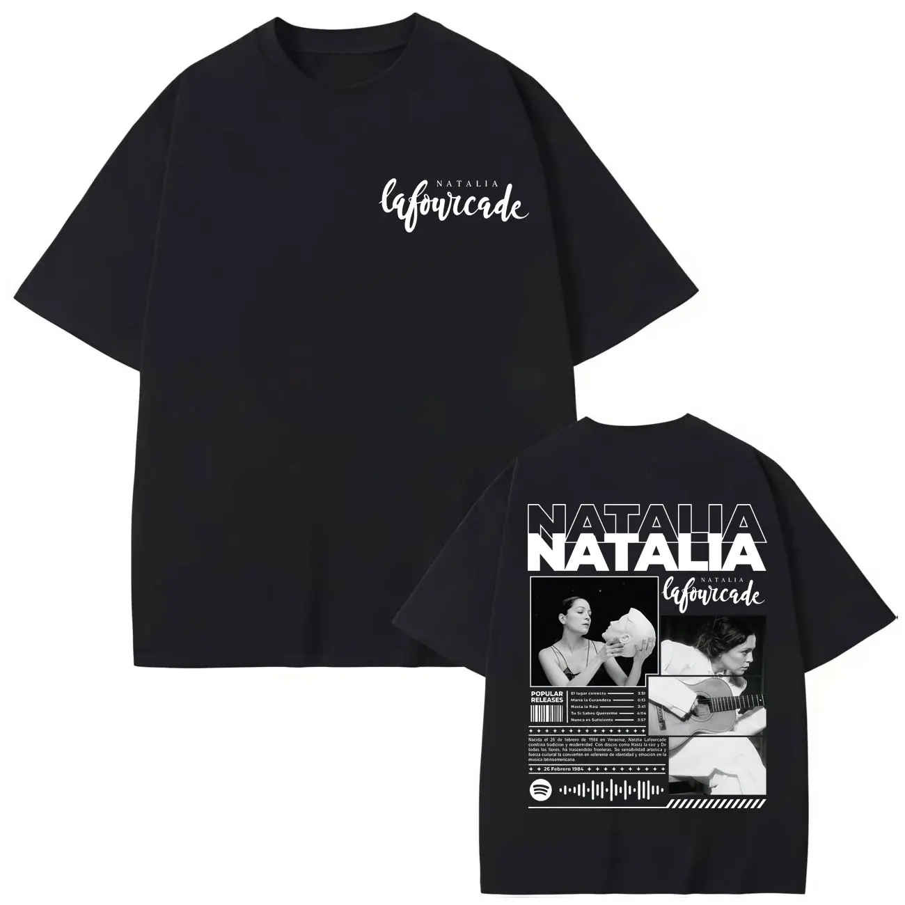 

Singer Natalia Lafourcade Graphic T Shirts Men Women Fashion Vintage Short Sleeve T-shirt High Quality Cotton Oversized T-shirts