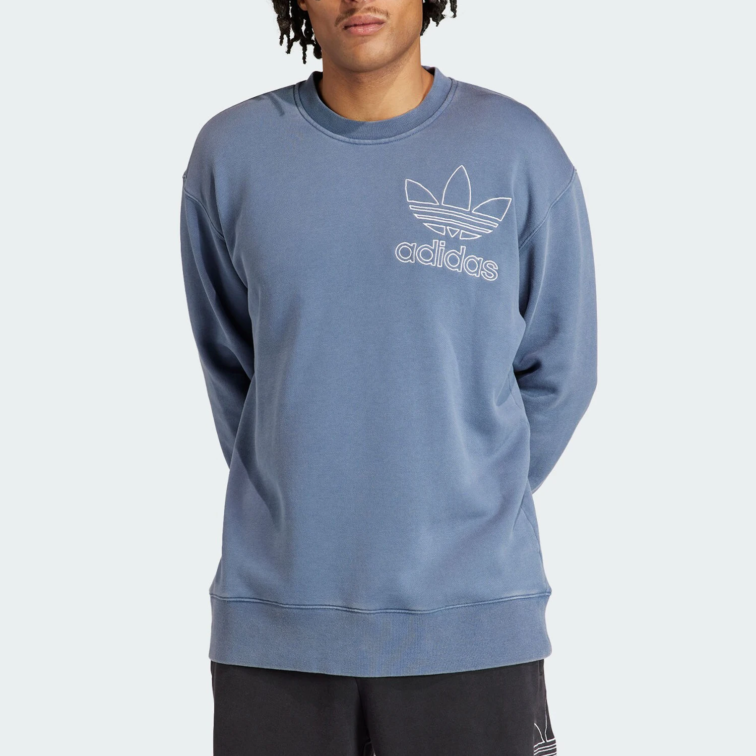 

Adidas genuine Trefoil Men's Casual Knit Crewneck Sweatshirt IR7999