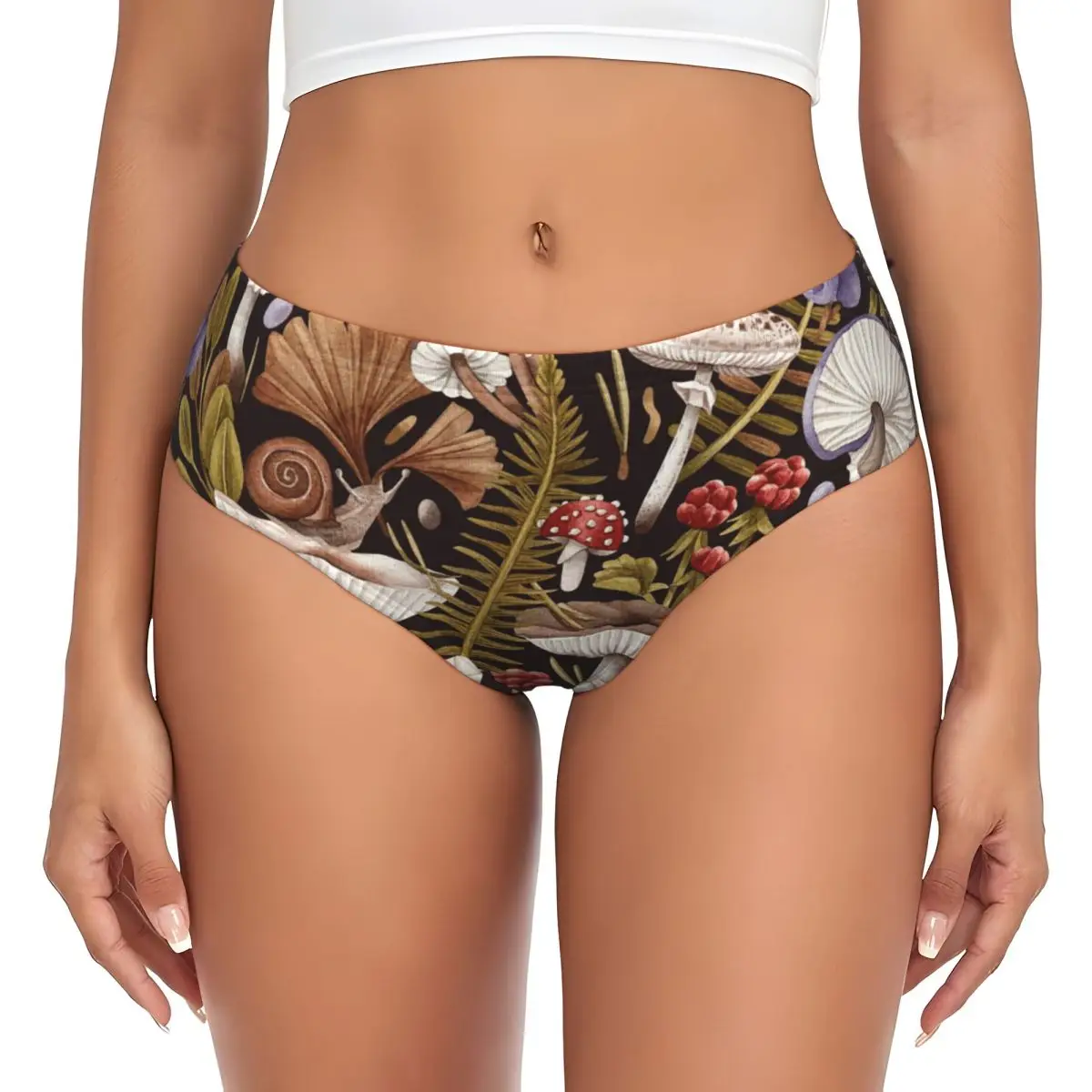 

Пользовательские темные грибы лес психоделика (4) трусики, женские удобные трусы, нижнее белье, дышащие женские трусы