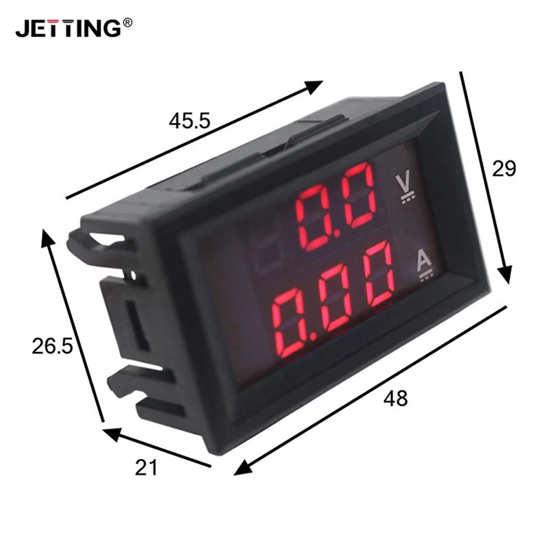 DC 0-100V 10A Digital Voltmeter Ammeter Dual Display Voltage Detector Current Meter Panel Amp Volt Gauge 0.28\